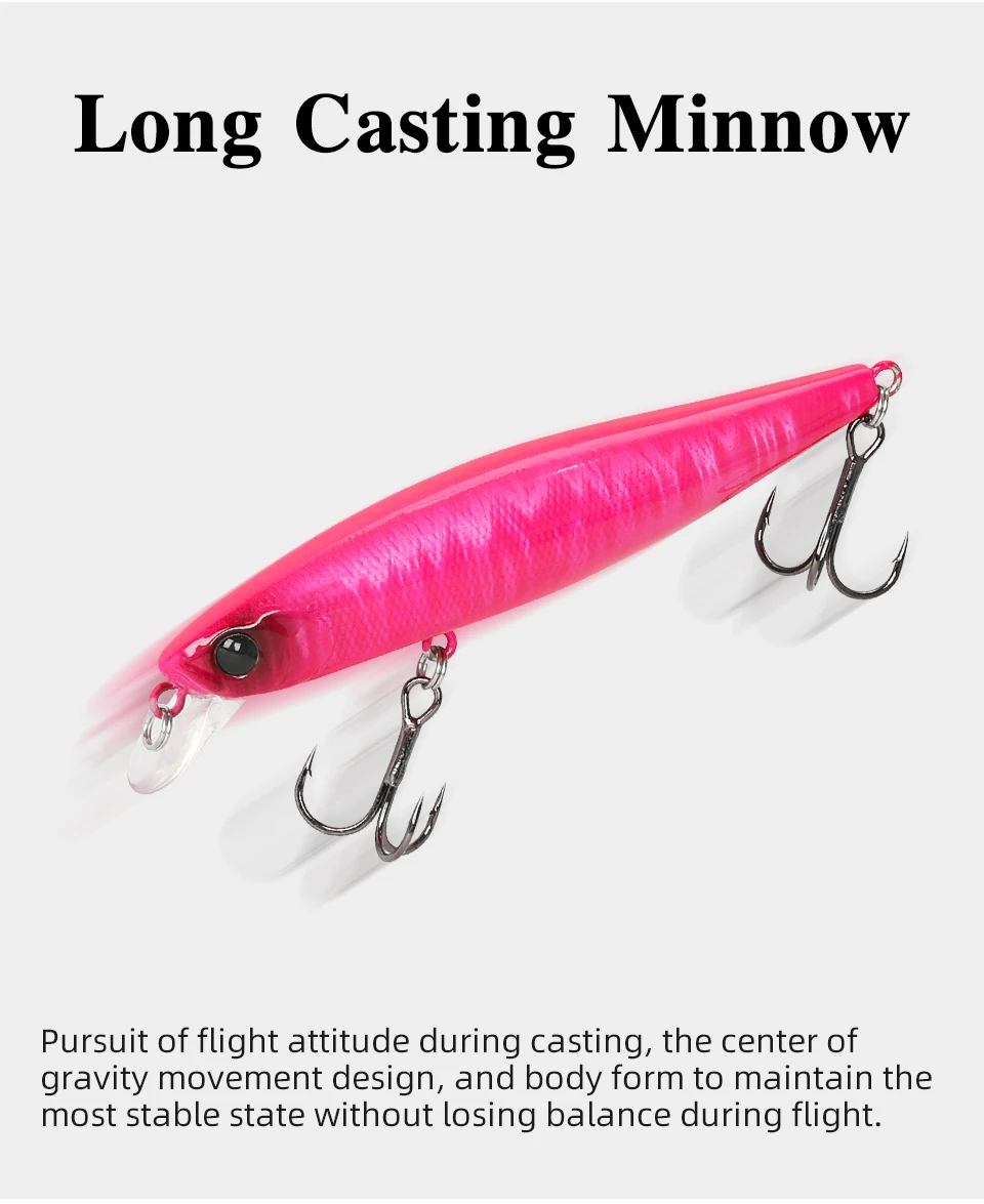 TSURINOYA 88SP Suspending Minnow Angelköder 88mm 10,3g DW76 Lange Casting Künstliche Harte Köder Hecht Bass Big Trout Jerkbait – Detail 9