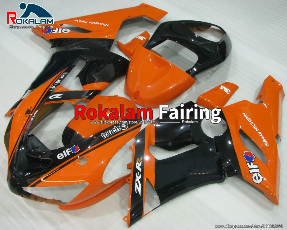 

High Quality Fairing For Kawasaki Ninja ZX6R 2005 2006 ZX-6R ZX636 05 06 Orange Black Motorcycle Body Kit (Injection Molding)