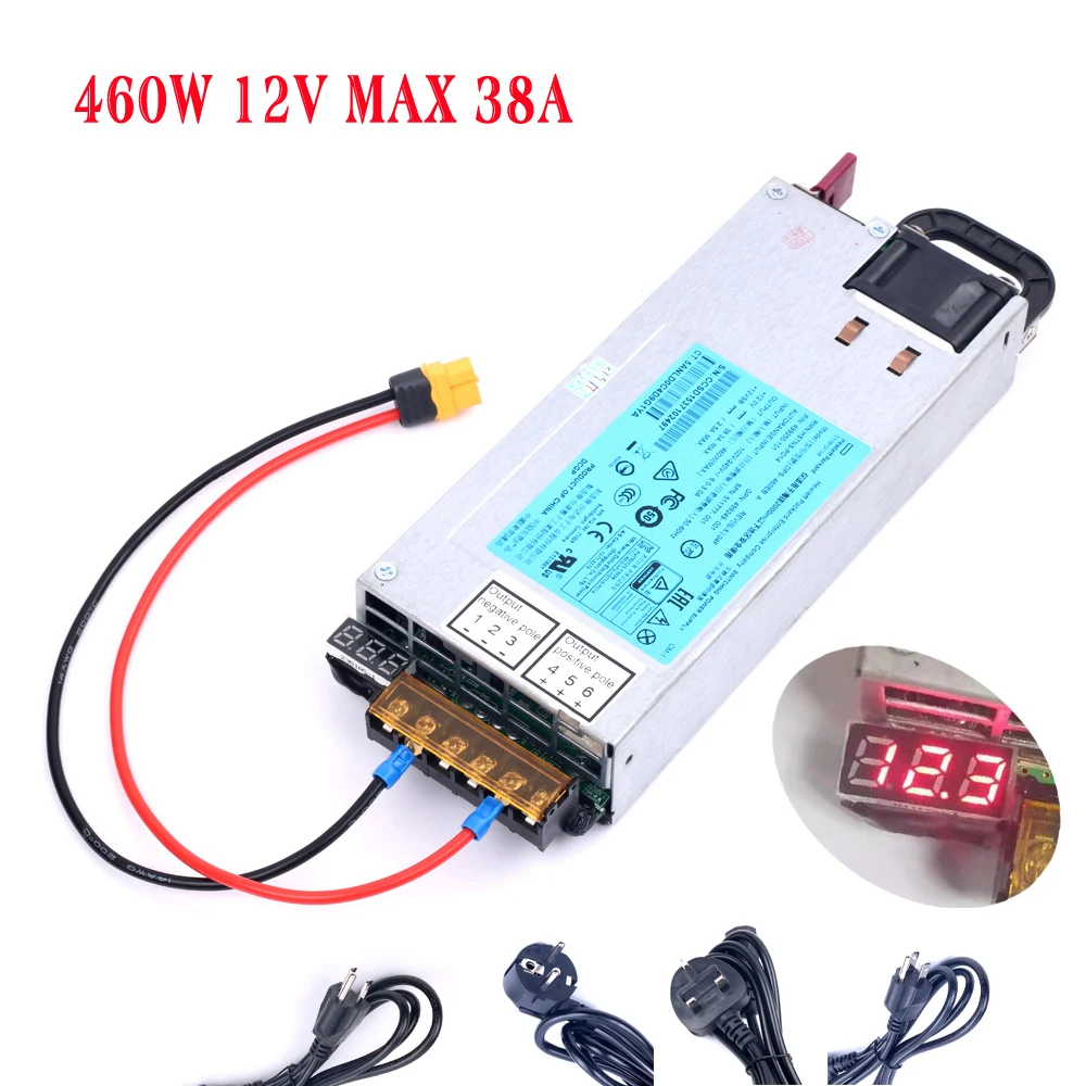 

460W 38A Switching Power Unit Power Adapter For Hota P6 ToolkitRC M6D ISDT Q8 P10 Power Supply With XT60 Output 12V Charger RC