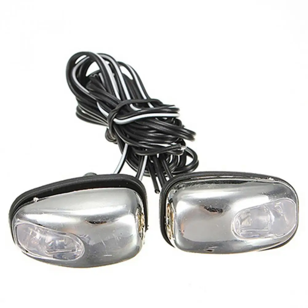 AGETUNR 1 Pair Auto White LED Light Lamp Windshield Jet Spray Nozzle Wiper Washer Eyes Universal For Car Truck Car light