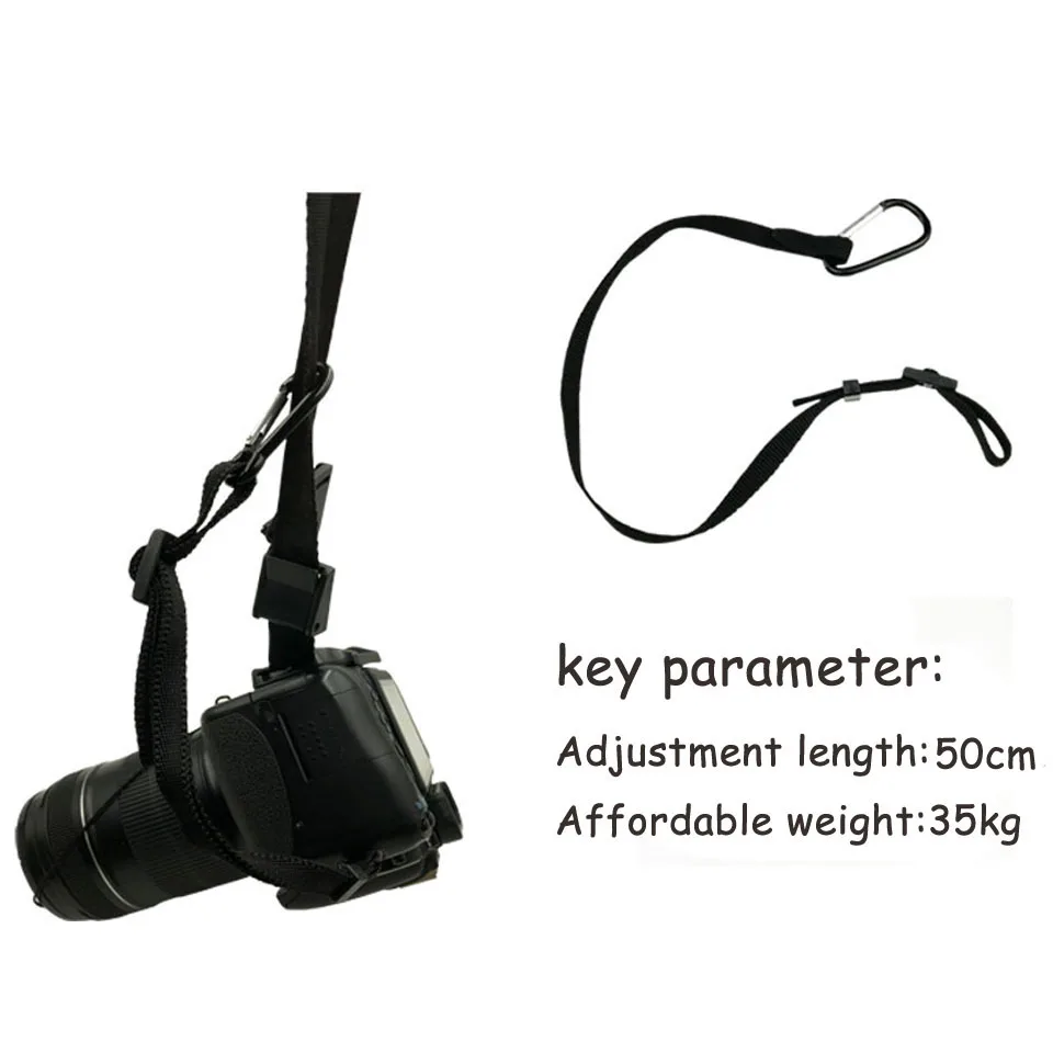 แบบพกพาปรับความปลอดภัยเชือกสายคล้องคอสำหรับ CARRY SPEED สีดำ Rapid Focus Quick SLING STRAP อุปกรณ์เสริมกล้อง SLR