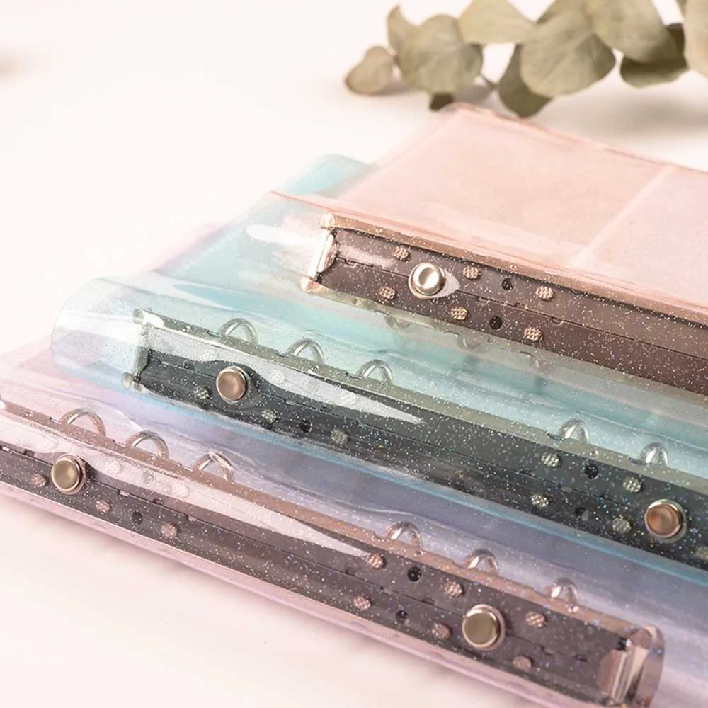 A6 Transparent Loose Leaf Binder Notebook Inner Core Cover Note Book Journal Planner Office Stationery Supplies