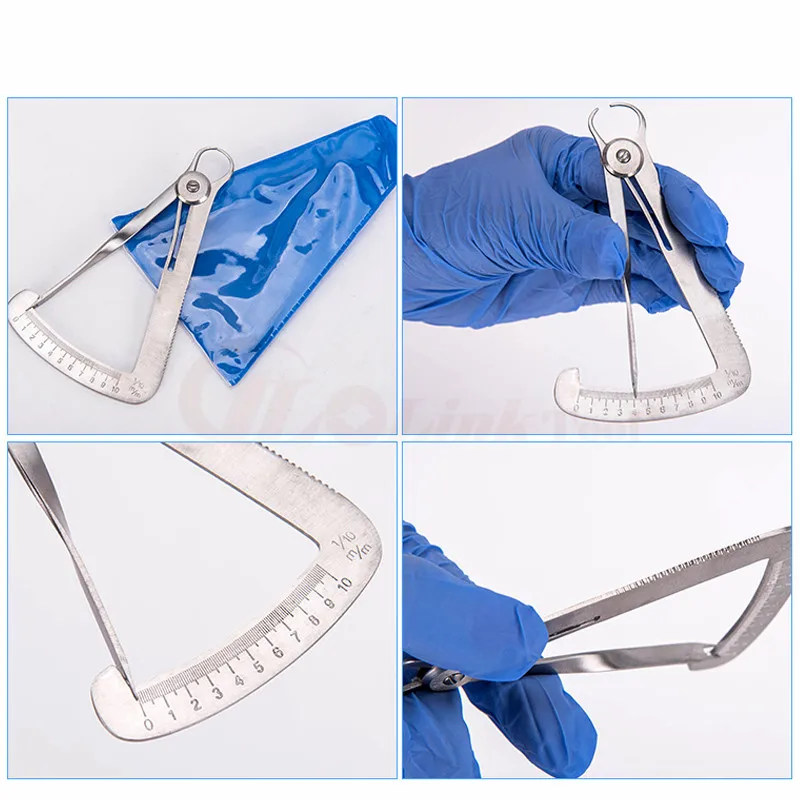 Calibrador Dental de acero inoxidable, herramienta para laboratorio Dental con cera de Metal, escala de 0 a 10mm, calibrador Autoclavable, nuevo, 1 ud.