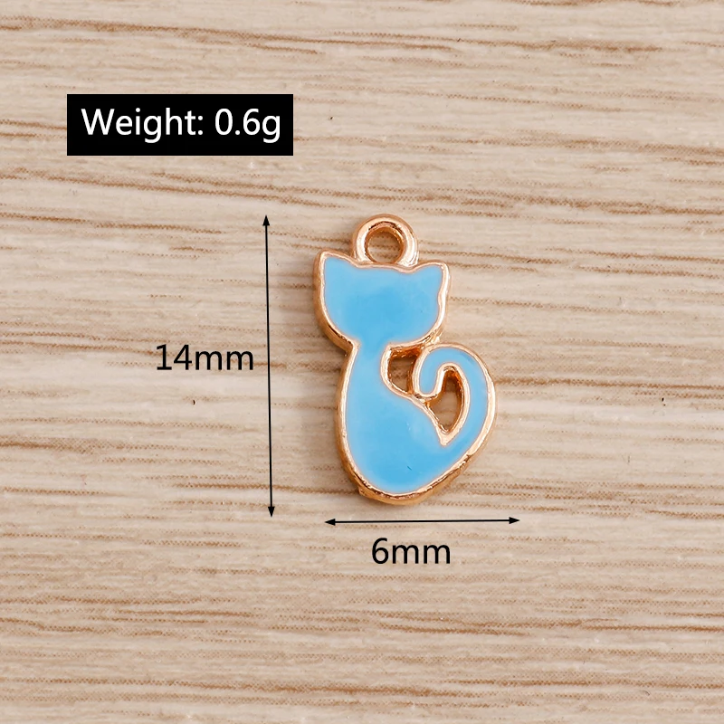 10 teile/los Cartoon Tier Katze Emaille Charms für Schmuck Machen Nette Tropfen Ohrringe Anhänger Halsketten DIY Schlüsselbund Handwerk Liefert – Detail 6