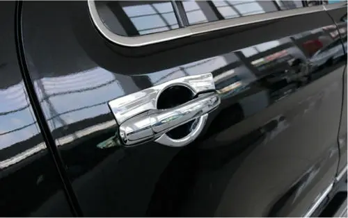 for Ford Explorer 2011-2019 2018 Chrome Side Door Handle Bowl Cover Trim 4pcs Car modification Auto parts