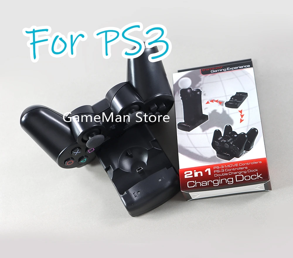 

5pcs for PS3 Move Controller 2 in 1 Charging Dock dual charger dock for PS3 controller