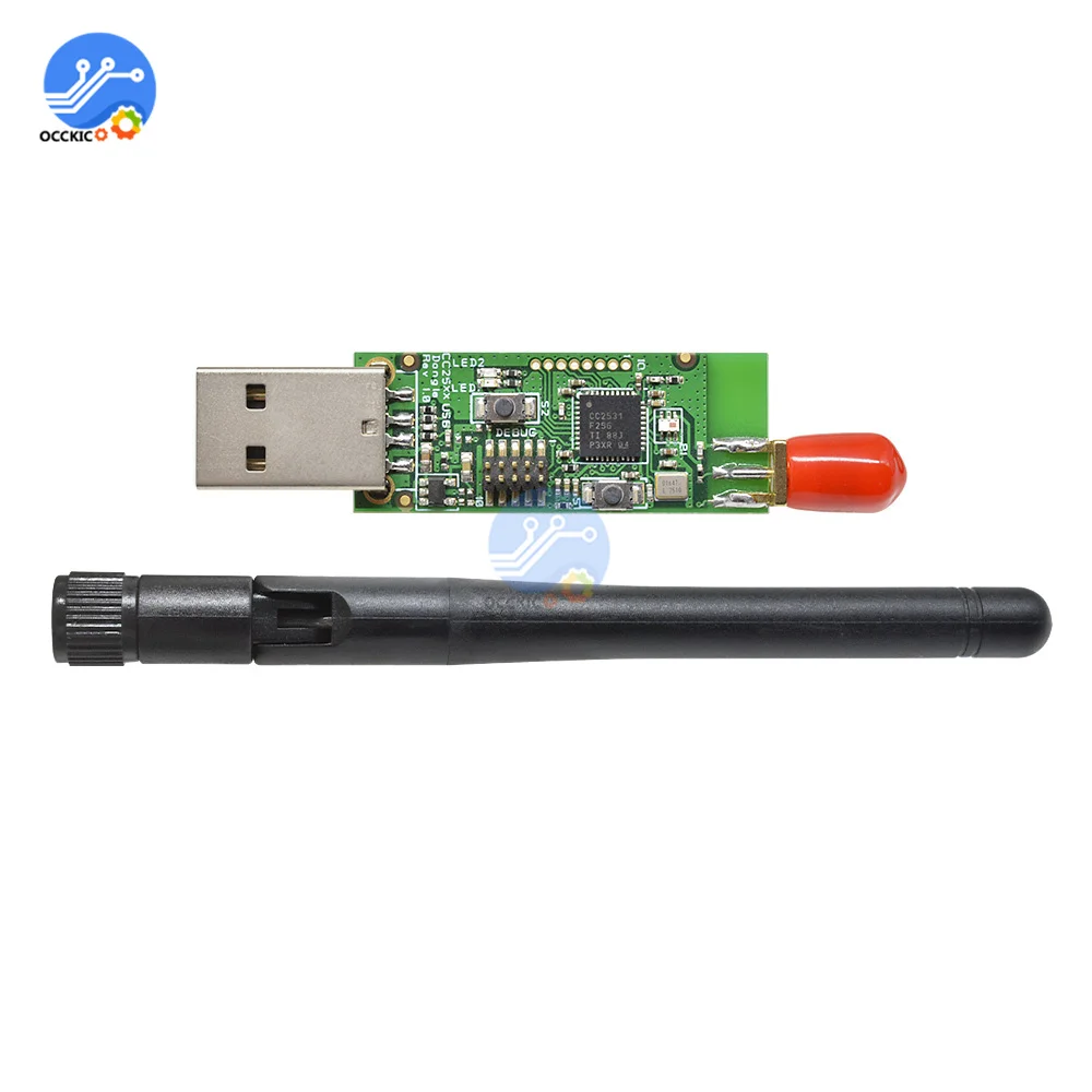 무선 지그비 CC2540 스니퍼 베어 보드 패킷 프로토콜 분석기, USB 인터페이스 동글 캡처 패킷 모듈 + 안테나