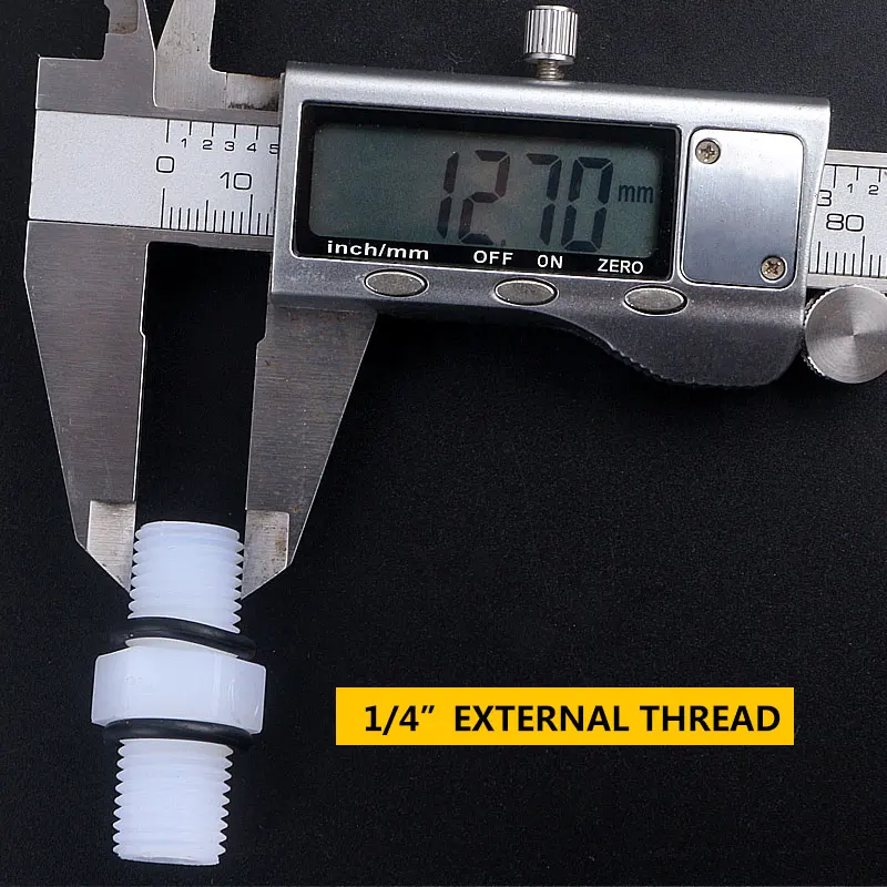 1/4 ''Nam Đến 1/4" Ren Ngoài Ống Nhựa Nylon Với Vòng Cao Su 12.5MM Thẳng Kết Nối Hồ Cá máy Lọc Nước RO