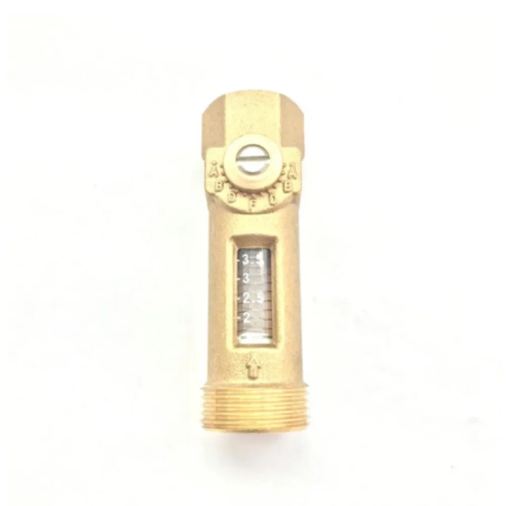 

3/4"Male* 1/2" Female Mechanical Flow Meter Reading 1-3.5L/min USC-MS21TB Spring flowmeter Brass Flow reader Balancing Valve