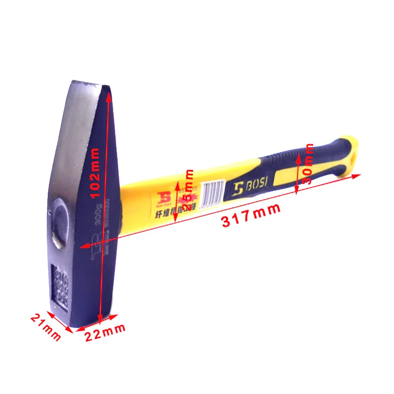 Wholesale SIJIBOSI 300g/10-oz Fiberglass Machinist\'s Riveting Cross-Peen Hammer