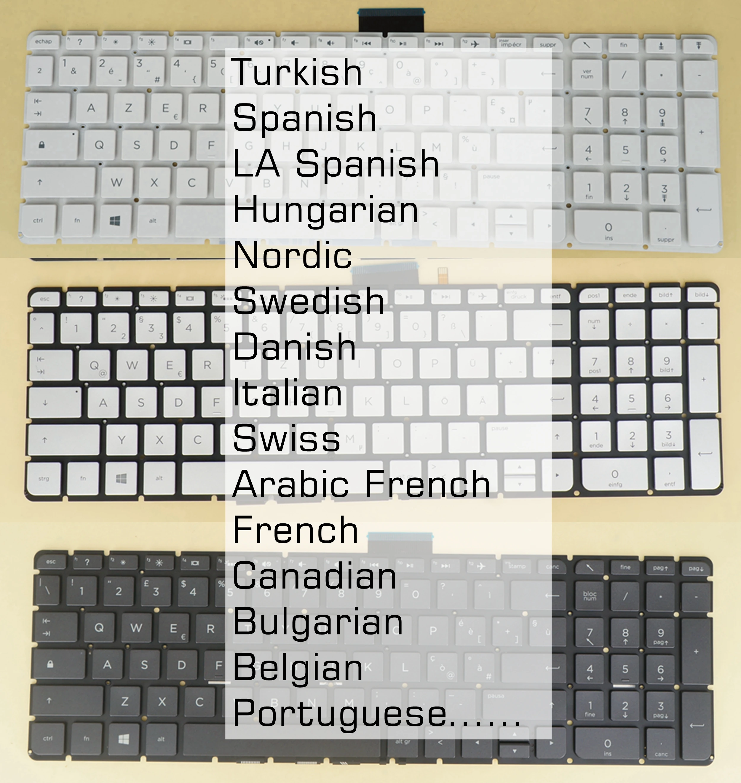 

Turkish LA Spanish Hungarian Keyboard For HP Pavilion 15z-ar000 15z-aw000 17-ab000 17t-ab000 17t-ab200 m6-aq000 m6-ar000 Backlit