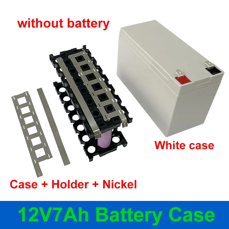 12V 7Ah Batterij Case Fit 21Pcs 18650 Cellen 12V7Ah Lege Doos 3*7 Houder 3S25A Bms Nikkel strip Opbergdoos Voor Diy Batterij