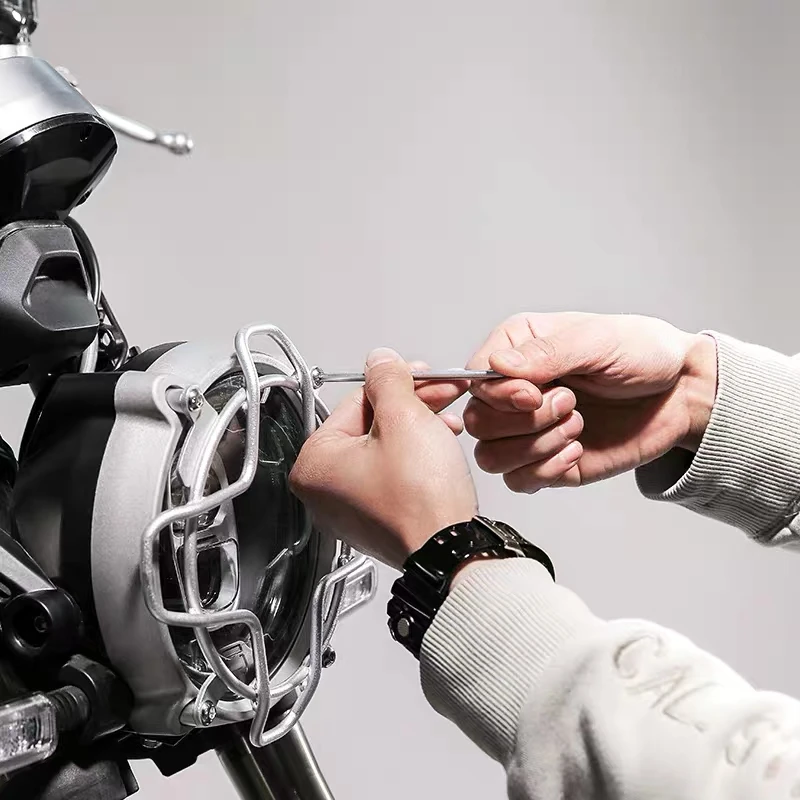 Soco tc用のヘッドライトプロテクションネット,衝突防止ランプシェード,オリジナルの特殊,レトロな保護カバー,アルミニウム合金,バブル