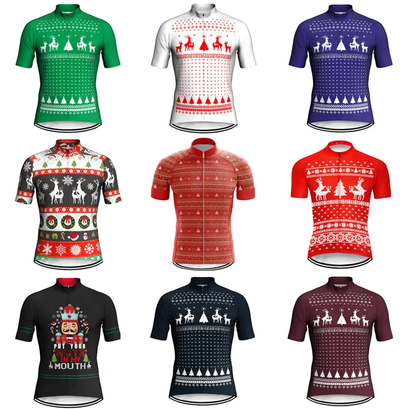 

Short Cycling Jersey Bicycle, Lightweight Breathable, Classic Top, Santa Christmas, MTB Mountain Road, Breathable, Short, Design