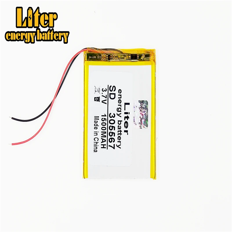 Универсальный литий-ионный аккумулятор 305567 3,7 в 1500 мАч 305565 для планшетного ПК 7 дюймов 8 дюймов 9 дюймов GPS Vedio Game E-Book Power Bank