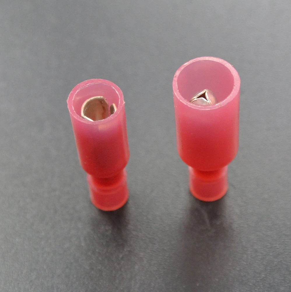 1000PCS Red 22-16 AWG MPFNY FRFNY Wire Terminal Female Male Quick Joint Wire Cable Connector Nylon Bullet Plug Cable Crimp