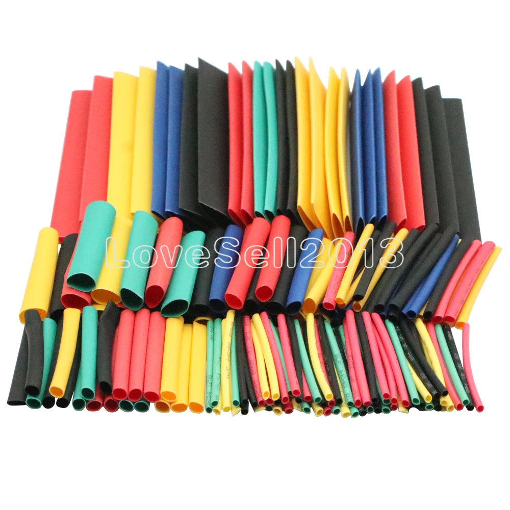 164pcs Set Polyolefin Shrinking Assorted Heat Shrink Tube Wire Cable Insulated Sleeving Tubing Set