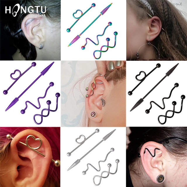 Industrial Piercing Jewelry Surgical Steel Buy Industrial Piercing Jewelry 4pcs Aliexpress