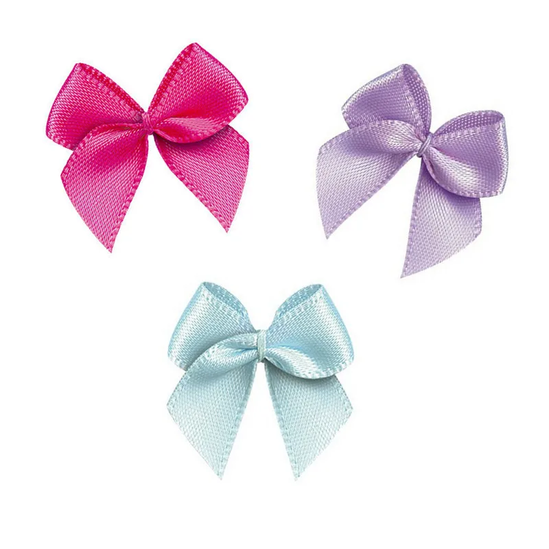 100pcs Bow 26mm±3mm Ribbons For Kids Dress Crafts Wedding DIY Decoration Apparel Accessories