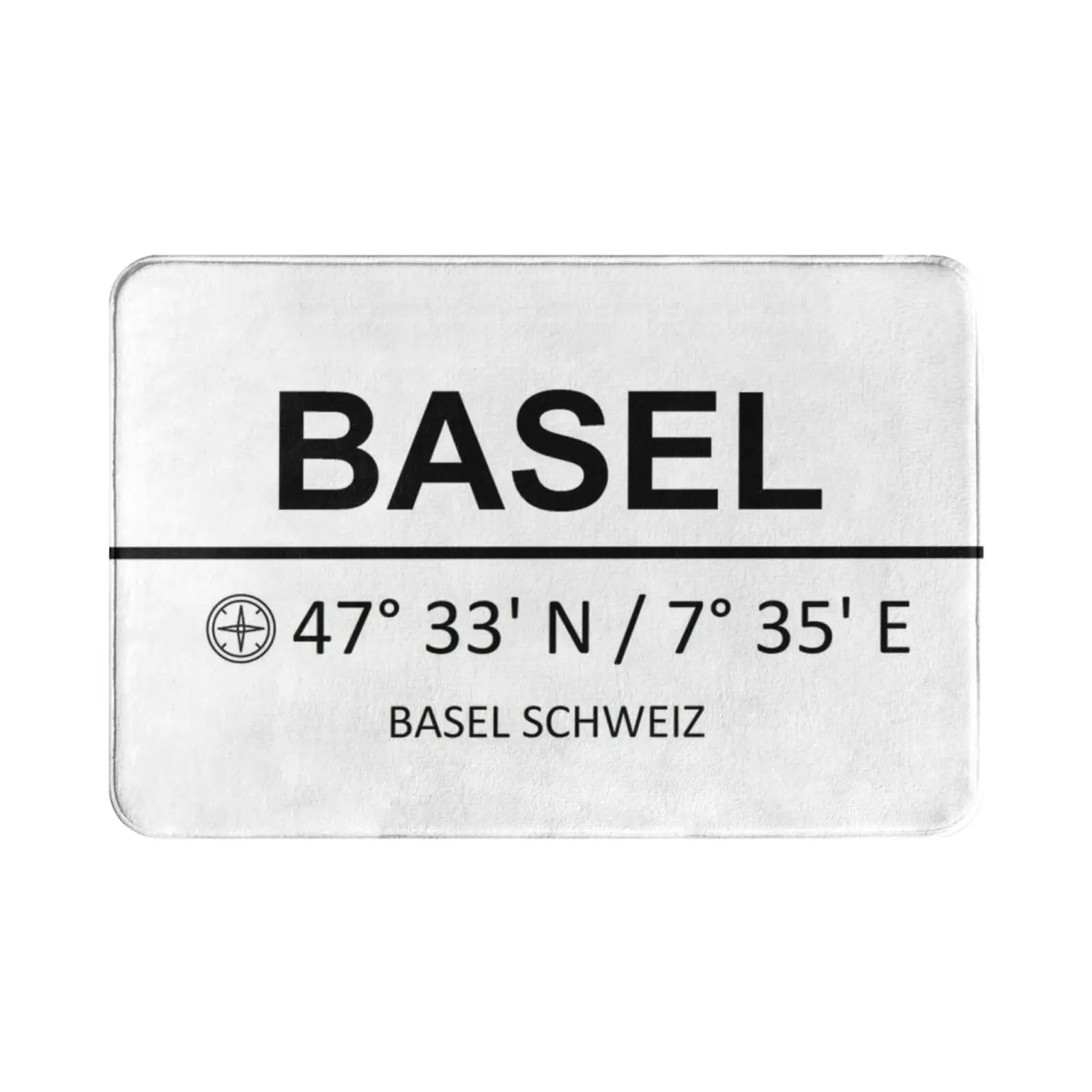 Basel Coordinates Carpet Mat Rug Cushion Soft Basel Coordinates Basel I Love Basel Basel Landmark Basel Artwork