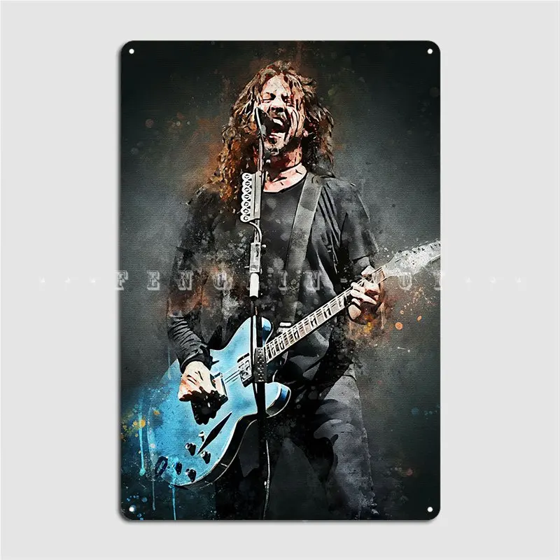 Dave Grohl Metal Sign Wall Funny Wall Mural Mural Painting Tin Sign Posters