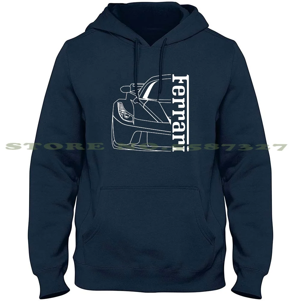 Italian Racing Car Long Sleeve Hoodie Sweatshirt Car La Outline Racing Italian Race Supercar Hypercar Motorspors Carguy