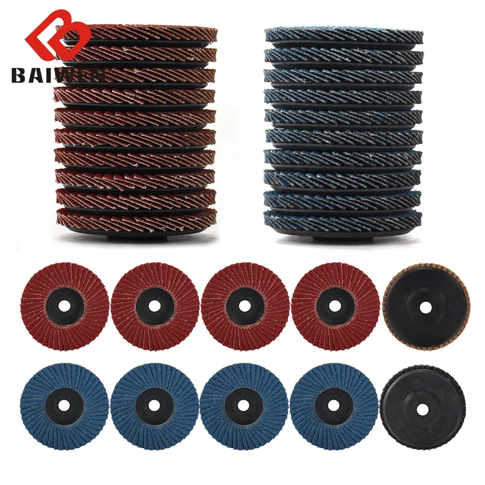 2/4Pcs 75mm 3 inch Professional Flap Discs Sanding Disk 60/80 Grit Grinding Wheels Blades For Angle Grinder Abrasive Accessories