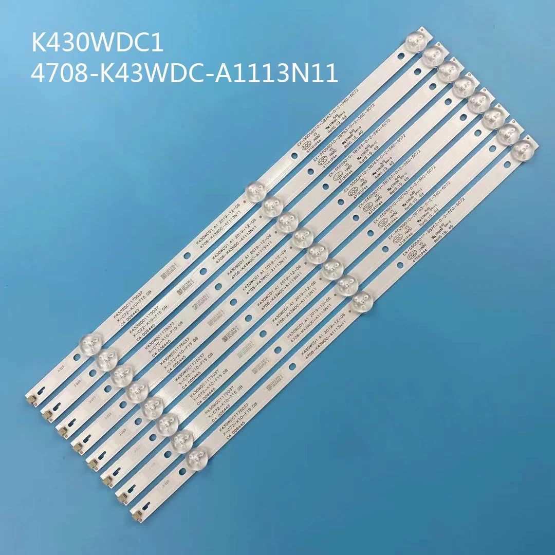 LED Backlight strip K430WDC1_A3 4708-K430WDC-A3113N11 For Philips 43'' TV 43DL4012N/62 LE43E6850 43PFS4012/12 43PFF3012/T3