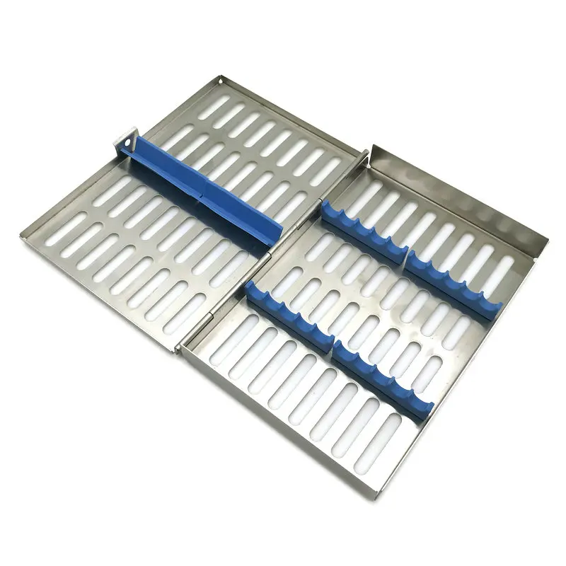 

Dental Autoclave Sterilization Cassette Rack Box Tray For 10 Instruments