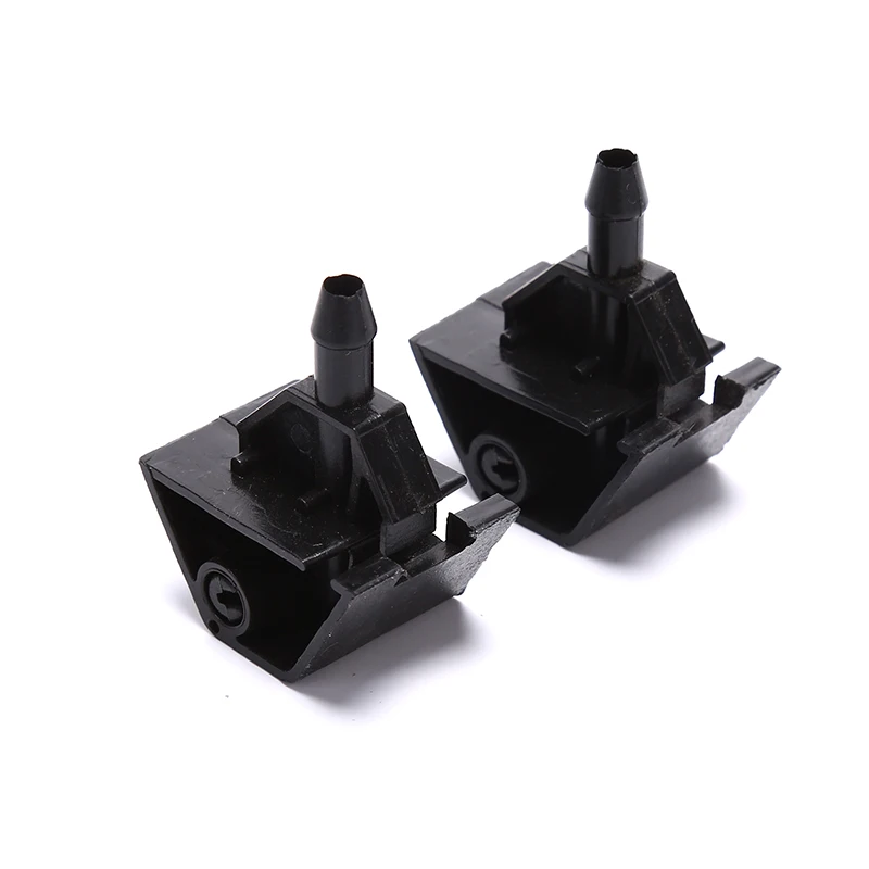 2Pcs Plastic Car Window Windshield Washer Spray Nozzle Water Jet for Nissan Qashqai Black Color