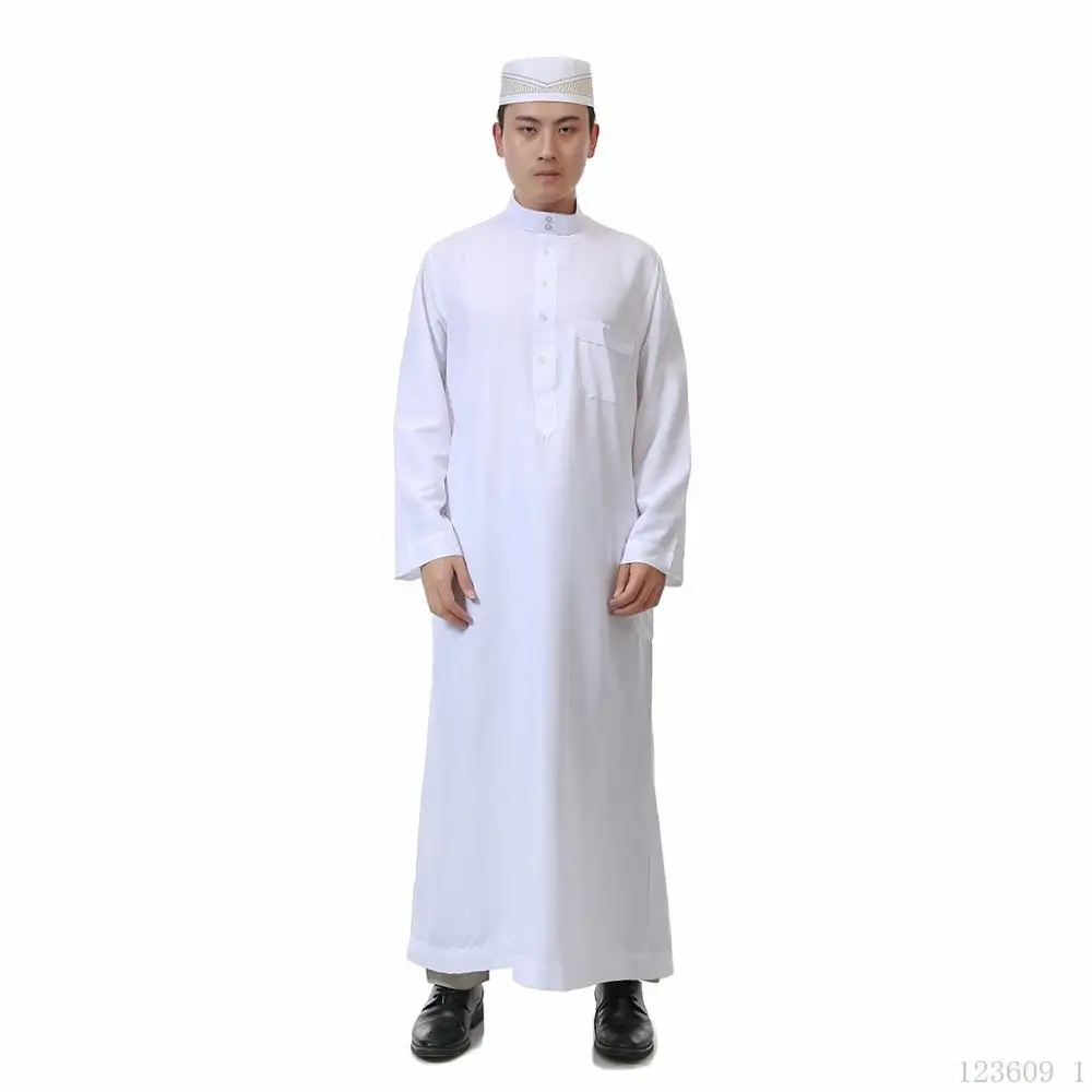 Мусульманская Мода 100% полиэстер хлопок Американский комплекты одежды Пакистан Саудовская Аравия платье кафтан Мужская абайя Дубай 2020 Арабская