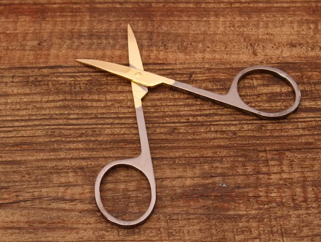 Forbici per sopracciglia di bellezza professionali Trimmer in acciaio inossidabile Taglierina per cuticole Testa per rimozione peli Strumento per trucco di bellezza per sopracciglia Vendita