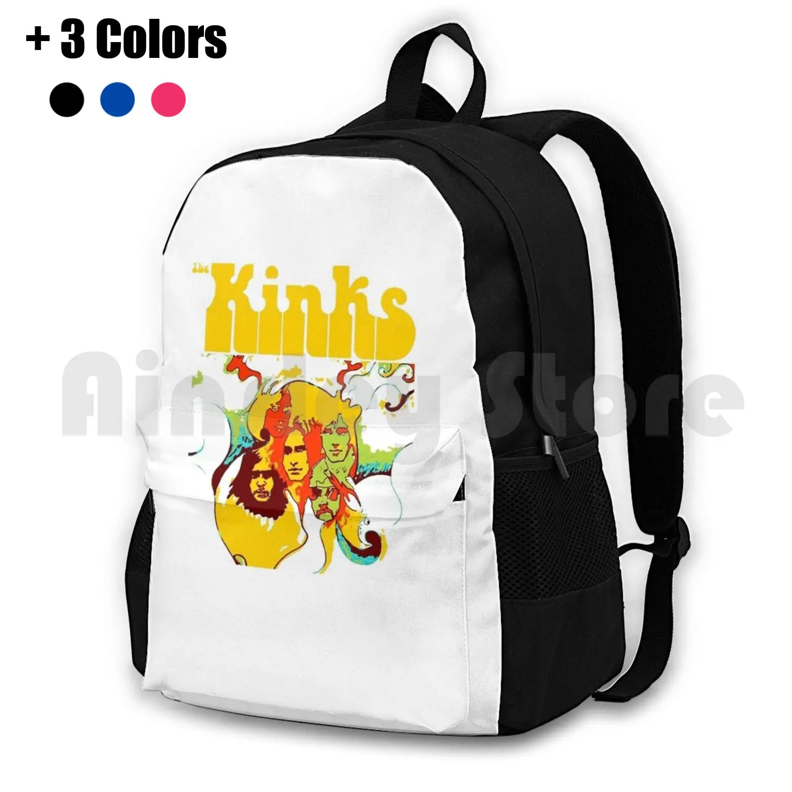 The Kinks Outdoor Hiking Backpack Waterproof Camping Travel The Kinks Band Trend Best Selling The Kinks Band Band