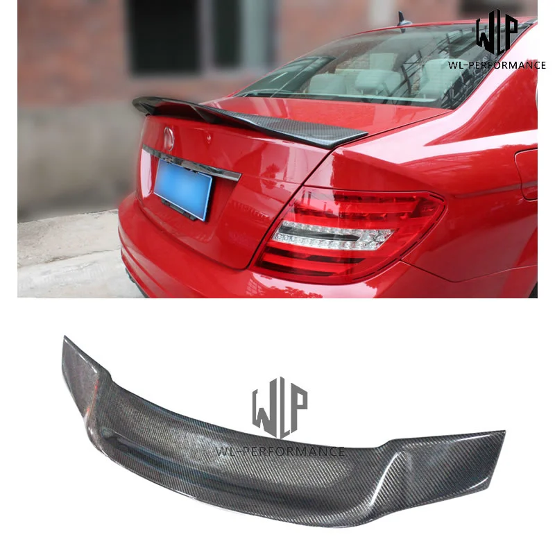 W204 r Style Carbon Fiber Rear Spoiler Wings 4-doors Sedan Car Styling for Mercedes-benz c Class W204 Car Body Kit 2007-2013