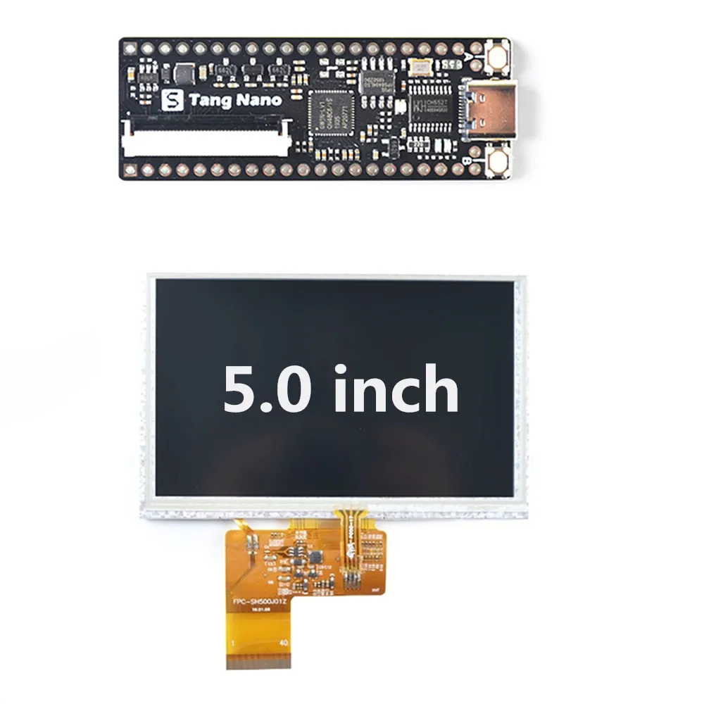 

Kit 5.0 inch Resolution 800*480 display Lichee Tang Nano Minimalist FPGA development board straight-in breadboard