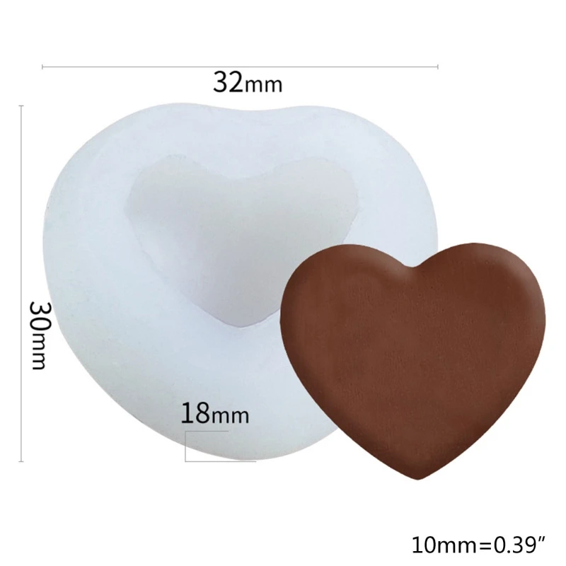 Resina cristallo stampo epossidico 3D amore cuore torta cioccolato stampo in Silicone artigianato fai da te aromaterapia candela sapone fatto a mano