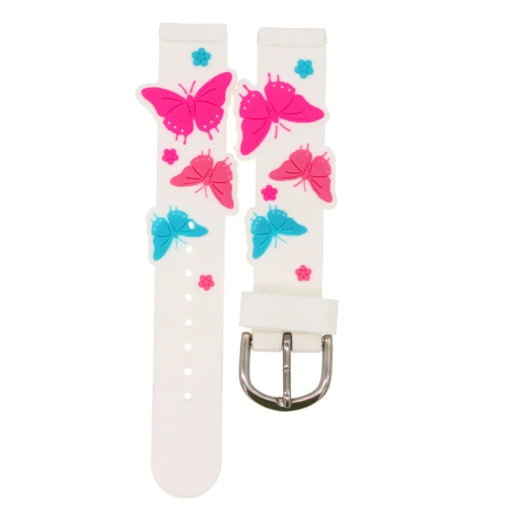 Ragazze calde di Vendita Impermeabile 3D Della Farfalla Della Vigilanza Del Fumetto Della Vigilanza Dei Bambini Orologi di Gomma Orologio Al Quarzo
