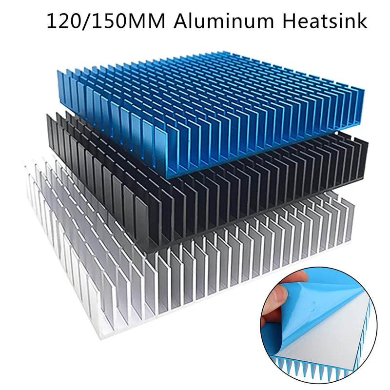 1PC 120/150MM Heating Panel Heat Sink Aluminum Heatsink CPU Power Amplifier Radiator