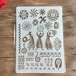 Egyptian hieroglyph A4 29*21cm DIY Stencils Wall Painting Scrapbook Coloring Embossing Album Decorative Paper Card Template