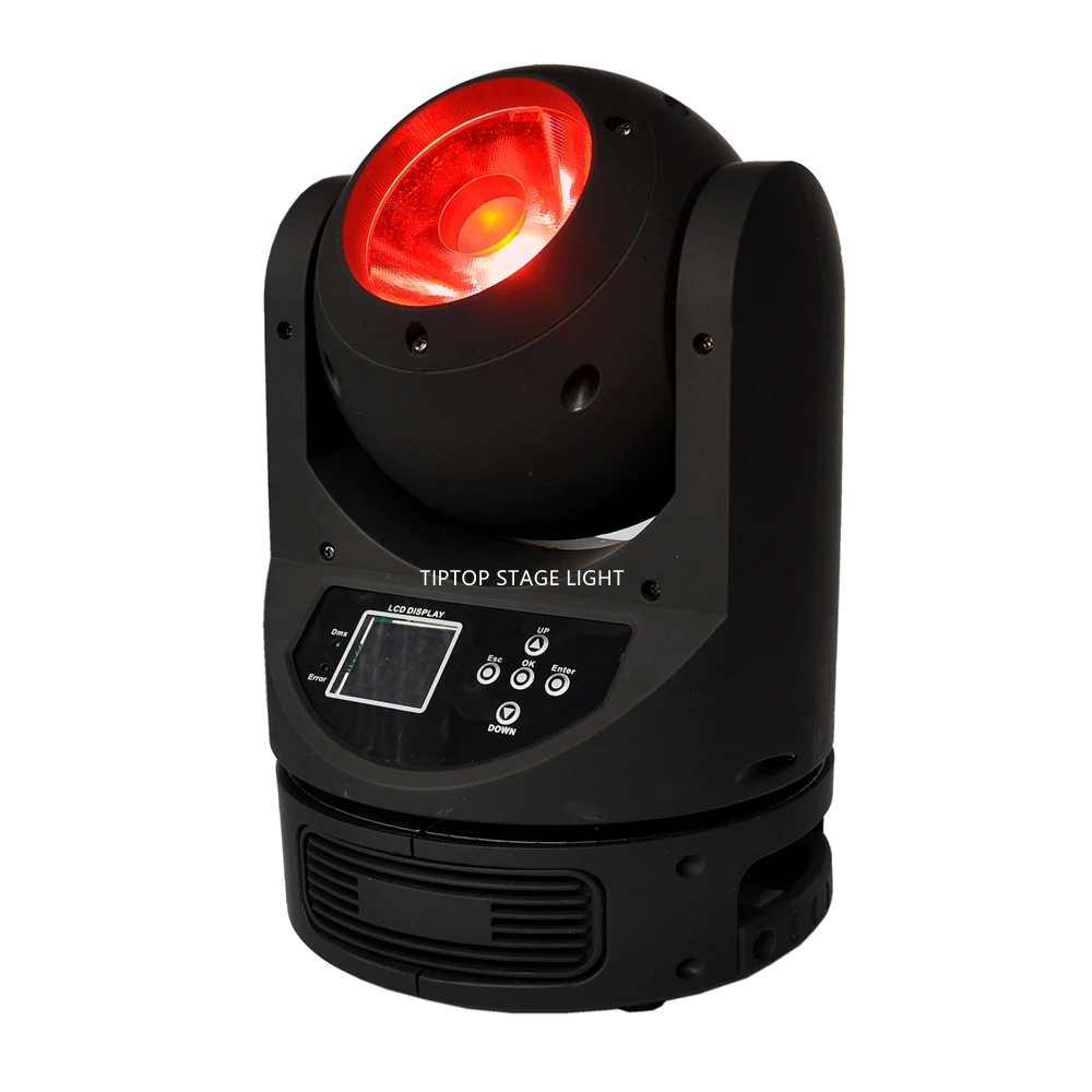 TIPTOP 60W Led Moving Head Beam Light 18 DMX Channels Big Lens 4 Degree Endless Rotation Pan Tilt Moving LED Display TP-L673