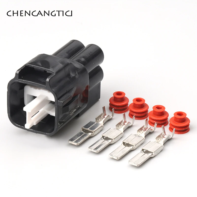 1 Set 4 Pin Waterproof Electric Fan Plug Socket Automotic Male Female Connector 7283-7041-40 7282-7041-40