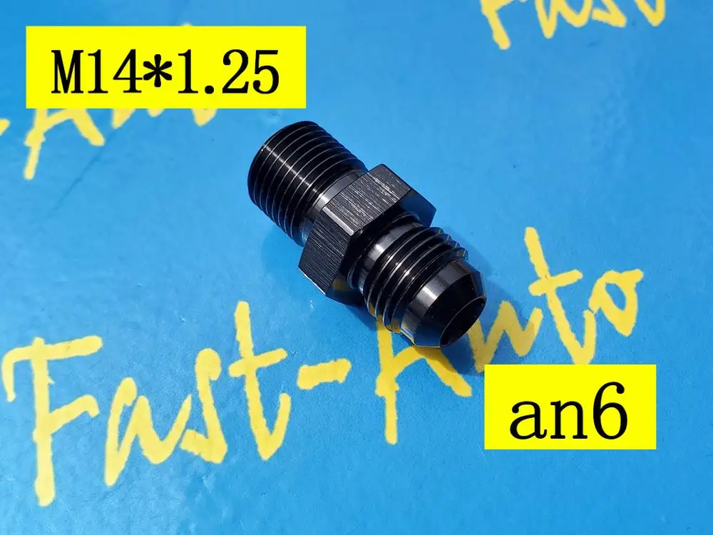 male M14 P1.25 M14*1.25 M14 x 1.25 to 6an an6 an 6 male adaptor adapter Fitting