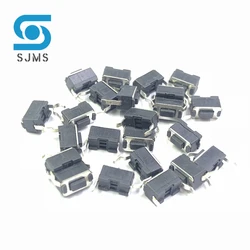 20Pcs DIP Vertical Tact Switch 3x6x4.3 mm  2pin Plug - in switch button connectors Push button 3*6*5 mm Tactile Switches Black