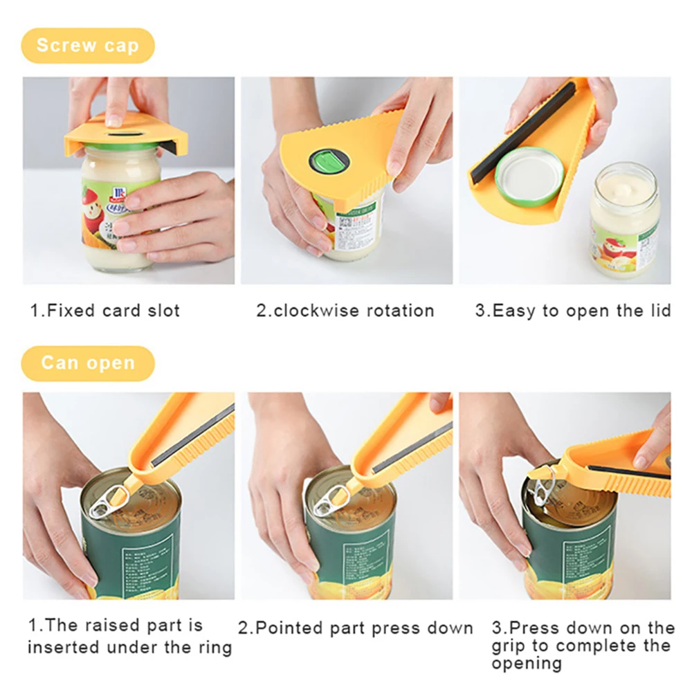 New Cap Opener Kitchen Gadgets 5 In1 Adjustable Multi-function Bottle Lids Off Labor-saving Screw Jar Opener Kitchen Accessories