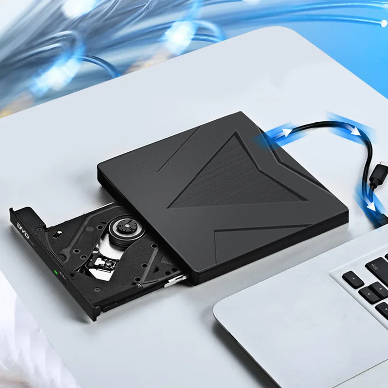 USB 3.0 External DVD Burner Type-C Writer Recorder DVD RW Optical Drive CD/DVD ROM Player for Macs Laptop Windows PC