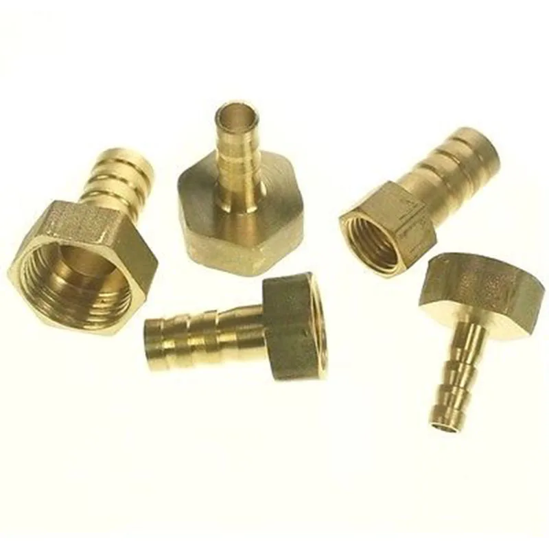 

LOT 5 Hose Barb I/D 8mm x 1/4" BSP female Thread Brass coupler Splicer Connector fitting for Fuel Gas Water