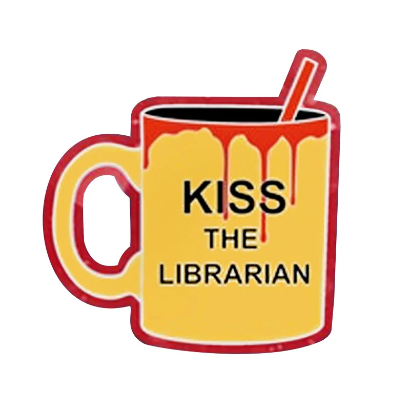 BUFFY THE VAMPIRE SLAYER INSPIRED KISS THE LIBRARIAN PIN