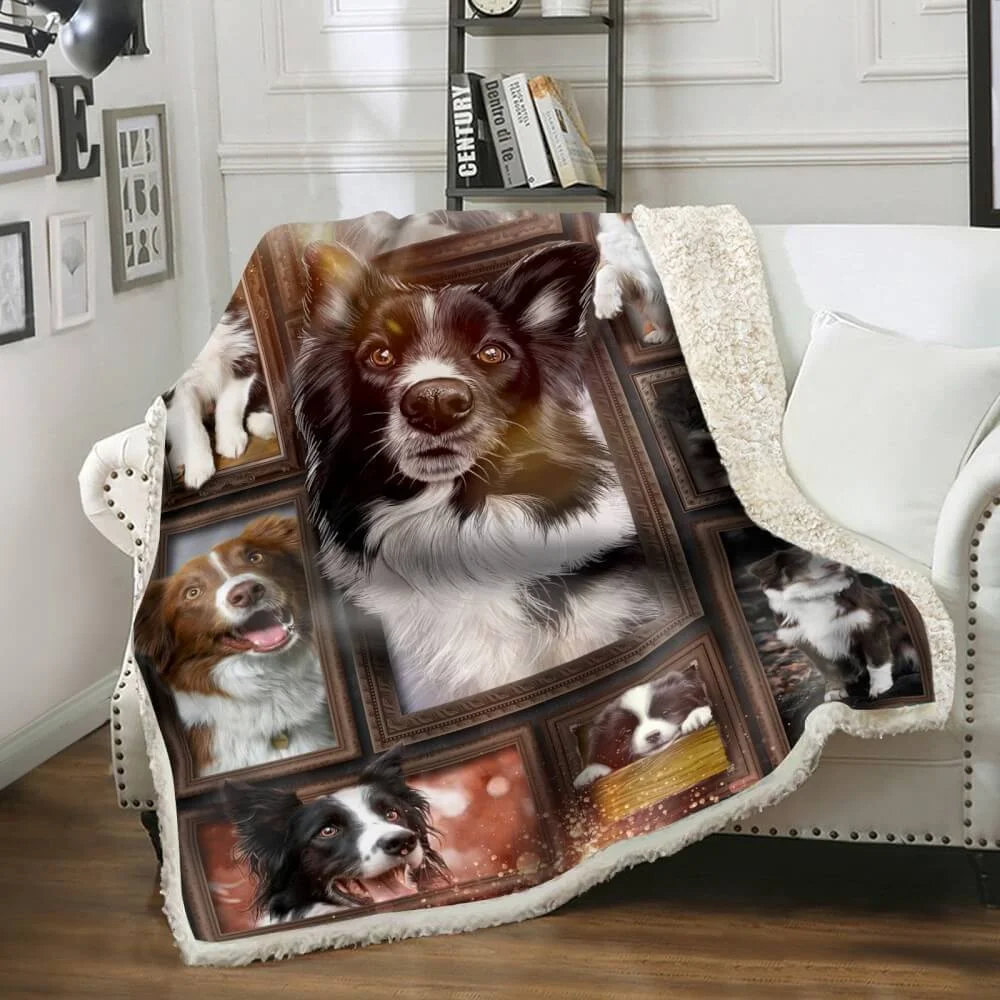 CLOOCL Pet Dog Husky Blanket 3D Print Picnic Blanket Office Nap Quilt Home Decoration Blanket Air Conditioning Throw Blanket