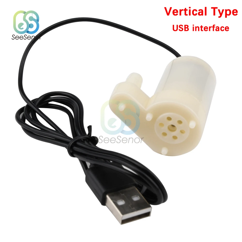 Микро погружной и амфибийный насос постоянного тока 3 в 4,5 В постоянного тока USB Бесщеточный Водяной насос с низким уровнем шума 80-л/ч