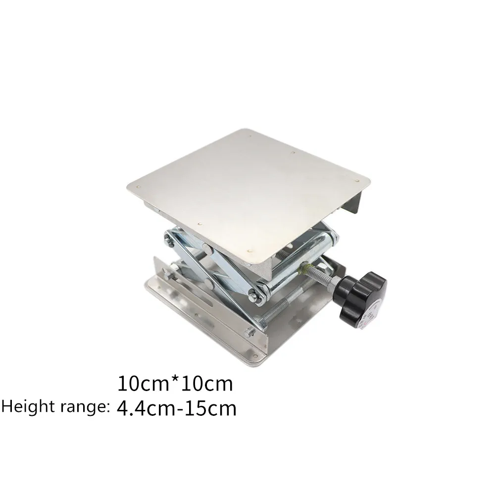 Profesional Laboratorium Jack Lifting Platform Berdiri Gunting Rak 150*150*250 Mm 100 Mm * 100 Mm * 160 Mm Mengangkat Alat